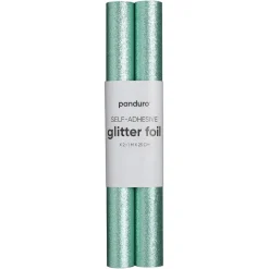 Panduro Hobby Självhäftande glitterpapper grön, 2 rullar à 25×100 cm