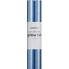 Panduro Hobby Självhäftande glitterpapper klarblå, 2 rullar à 25×100 cm | Glitterpapper