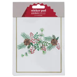 Panduro Design Självhäftande juletiketter, block à 12×15 cm, 18 ark med stora stickers | Etiketter