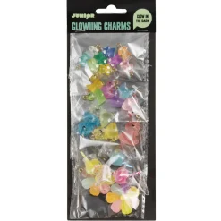 Panduro Hobby Självlysande hängen charms, 24 st. i 5 olika toksöta designer | Barn Pärlor