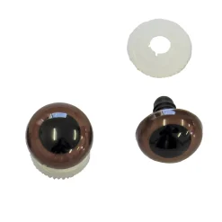 Villy Jensen Säkerhetsöga öga med låsring Ø18 mm, brun/svart – pris per styck