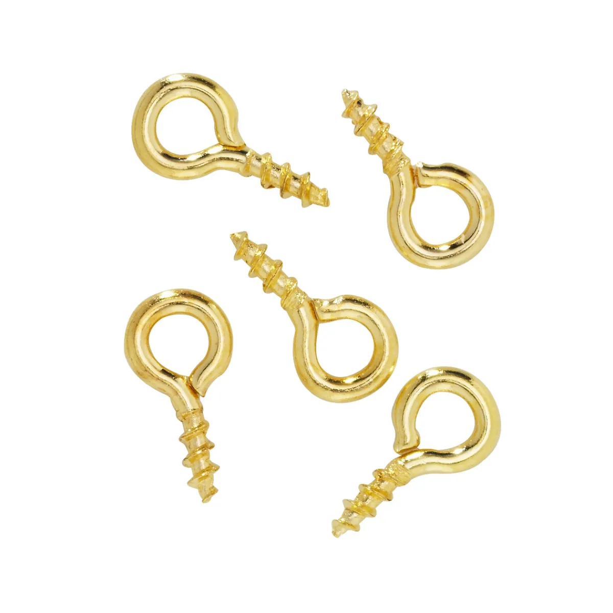 Panduro Jewellery Skruvöglor 8 mm guld 50 st. | Ringöglor
