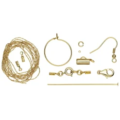 Panduro Jewellery Smyckedelar – mässing, pläterad med 9 karat guld
