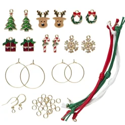 Panduro Jewellery Smyckekit till jul & vinter! – 3 par örhängen, 3 armband & 12 charms med julstämning! | Örhängen
