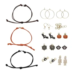 Panduro Jewellery Smyckekit till spooky halloween! – 3 par örhängen, 3 armband & 12 riktigt hemska charms | Örhängen