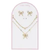 Panduro Jewellery Smyckeset med guldigt rosett-tema, örhängen, armband & halsband | Övriga Tillbehör