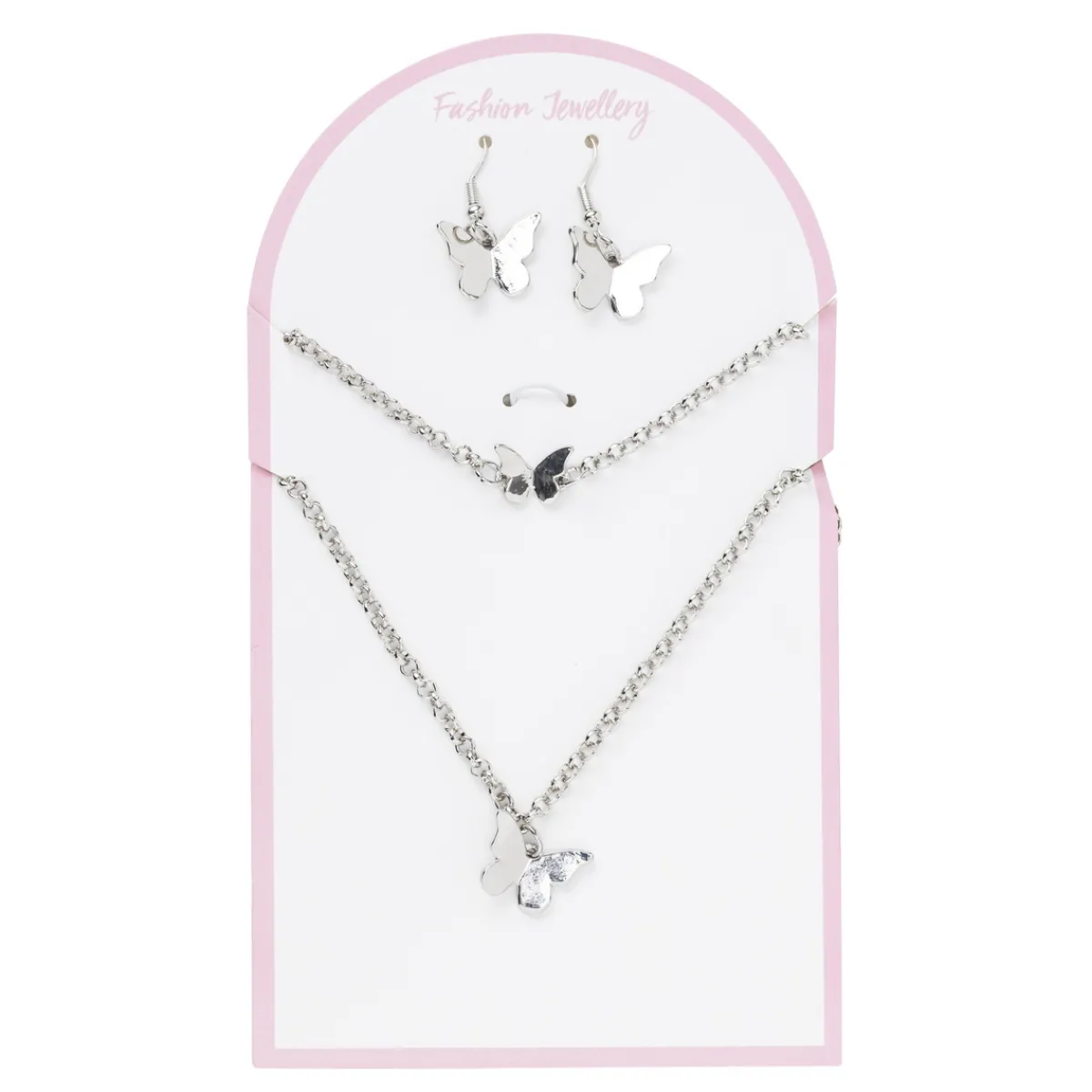 Panduro Jewellery Smyckeset silvrigt fjärils-tema, örhängen, armband & halsband | Övriga Tillbehör