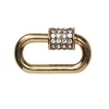 Panduro Jewellery Smyckeslås med skruvlås gnistrande strassstenar guldfärgad 17x9 mm