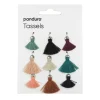 Panduro Jewellery Smycketofsar 9-pack, tassels för smycken & smyckestillverkning i färgmix, L. 12 / 20 mm