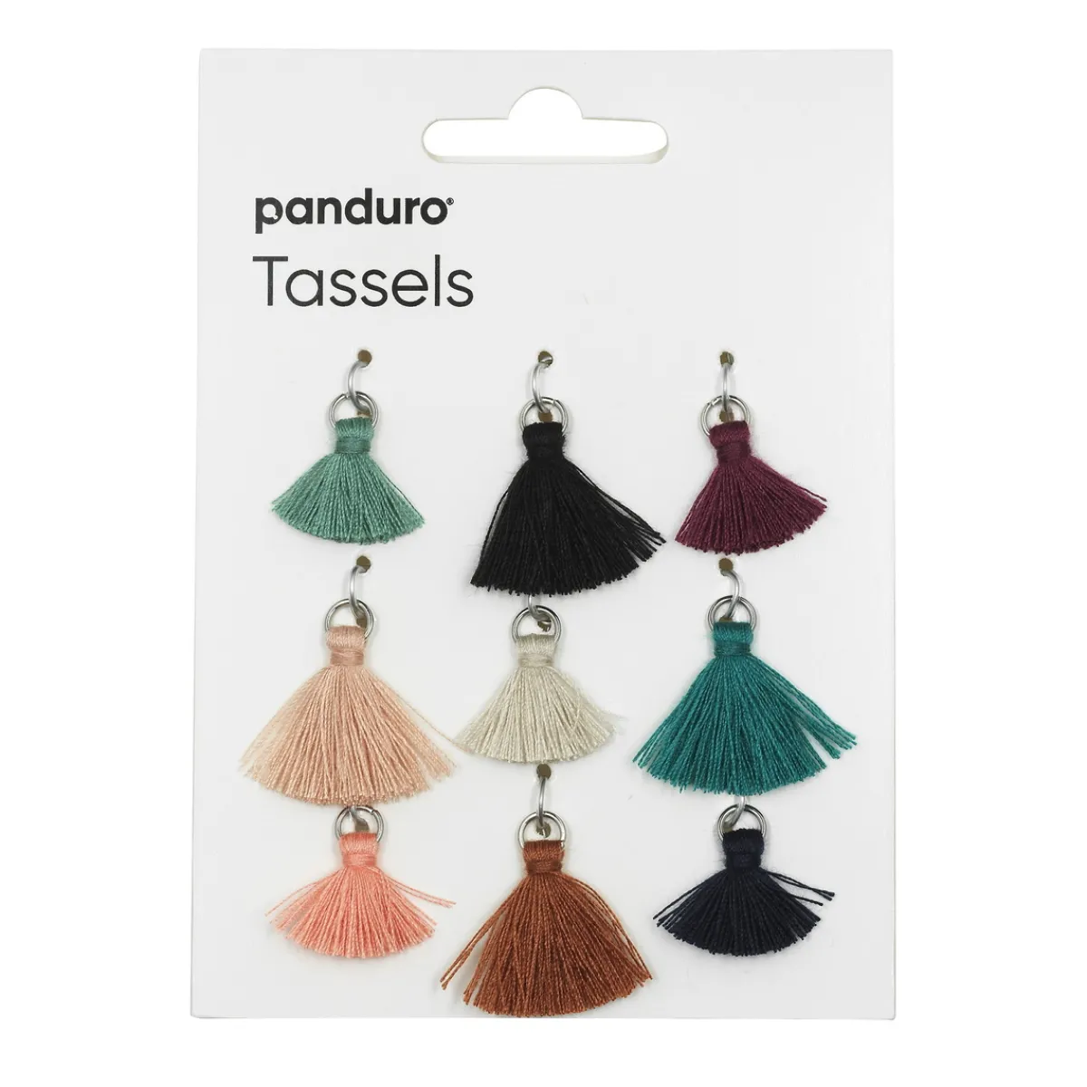 Panduro Jewellery Smycketofsar 9-pack, tassels för smycken & smyckestillverkning i färgmix, L. 12 / 20 mm