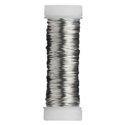 Panduro Jewellery Smycketråd 0,4 mm tjock, 30 m lång – silverfärgad | Metalltråd