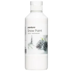 Panduro Hobby Snöfärg, vattenbaserad tjock vit färg som ger ett frostliknande resultat, 250 ml | Hobbyfärger