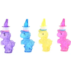 Barn Robetoy Såpbubblor + visselpipa i form av en toksöt enhörning! H. 15 cm. Pris per styck