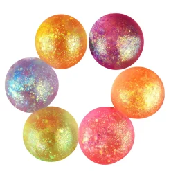 Barn Robetoy Squeezy glitterboll Ø6 cm – klämvänlig boll, pris per styck, säljs assorterat online