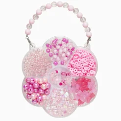 Panduro Hobby 490 söta & varierande pärlor i rosa tema – förpackat i en nätt liten pärlväska | Barn Pärlor