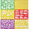 Creative Colors Stenciler schabloner av plast, 21×15 cm, 6 olika fina teman för barn | Barn Tillbehör