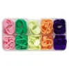 Panduro Yarn 110 st. färgglada stickmarkörer av plast – 75 á Ø20 mm, 35 á Ø30 mm | Garntillbehör
