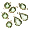 Panduro Jewellery 7 st. hängen med facetterat glas – grön