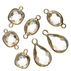 Panduro Jewellery 7 st. hängen med facetterat glas – klar