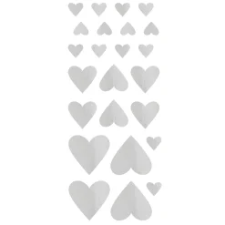 Panduro Design Stickers 4 ark hjärtan silver | Pappersstickers