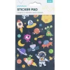 Barn Panduro Hobby Stickersblock Alien – 2×10 designer, totalt 20 ark med klistermärken från rymden! 10×18 cm