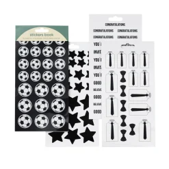 Matching Color Stickersblock 16 ark B&W | Pappersstickers