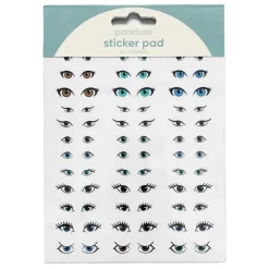Panduro Hobby Stickersblock 16 ark Eyes – massor av vackra ögon, roliga ögon och ögonfransar. 4×4 designer | Pappersstickers