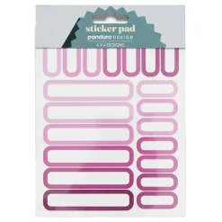 Panduro Design Stickersblock 16 ark Pink Labels – massor av gröna etiketter. 4×4 designer | Pappersstickers