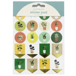 Panduro Hobby Stickersblock 16 ark Plant Person – massor av motiv med krukväxter och nyttiga etiketter. 2×8 designer | Pappersstickers