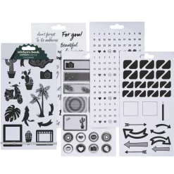 Panduro Hobby Stickersblock Svart/Vit 20 ark | Pappersstickers