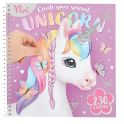 Barn Ylvi Stickersbok Create Your Own Unicorn, 24 sidor, 230 klistermärken, 17,5×18 cm