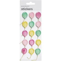 Panduro Hobby Stickers, 3D-klistermärken färgglada ballonger, 15 st.