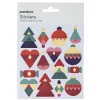 Panduro Design Stickers Jul, klassiska grafiska motiv, 3 ark med totalt 45 klistermärken | Pappersstickers