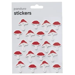 Panduro Hobby Stickers Jul, tjocka 2mm klistermärken i form av flugsvampar, 20 st. | Plaststickers
