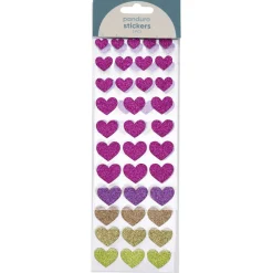 Panduro Hobby Stickers klistermärken med 160 glittriga stjärnor i 5 olika färger – B. 10–27 mm