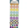 Panduro Hobby Stickers klistermärken 234 smileys i glada färger, nyanser & glitter, Ø15–24 mm