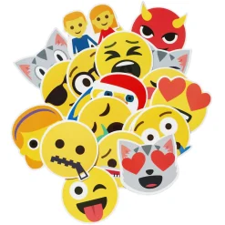 Barn Panduro Hobby Stickers med smileys & emojis – ca 50 roliga klistermärken