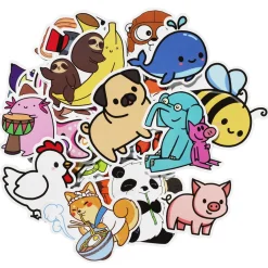 Barn Panduro Hobby Stickers med söta & knasiga djur som är kawaii! ca 50 roliga klistermärken