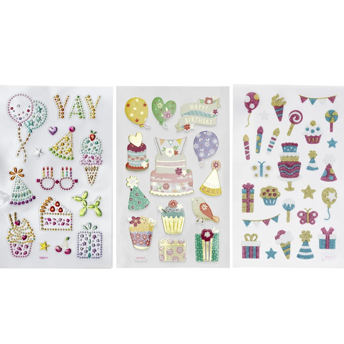 Panduro Hobby Stickers 3p födelsedagsfirande | Barn Barnstickers