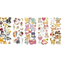 Panduro Hobby Stickers 10p massor av katter | Barn Barnstickers