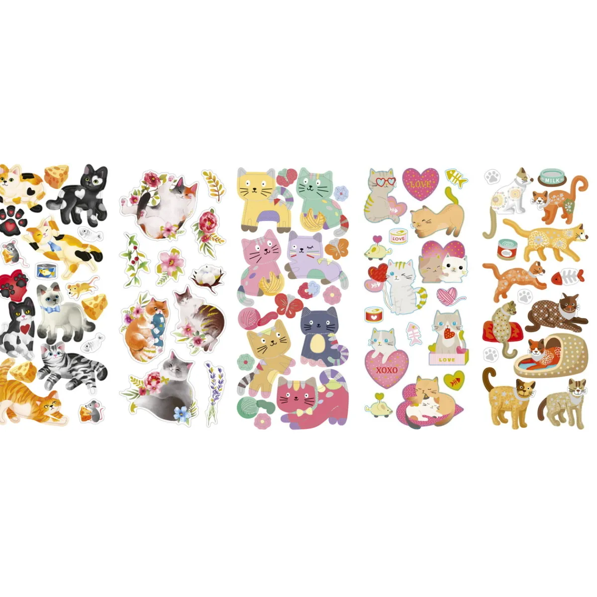 Panduro Hobby Stickers 10p massor av katter | Barn Barnstickers