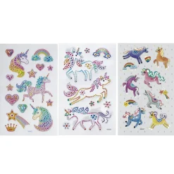 Panduro Hobby Stickers 3p söta enhörningar | Barn Barnstickers