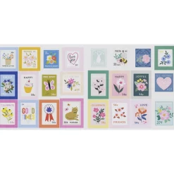 Panduro Hobby Stickers Stamps, klistermärken i form av frimärken, 2 ark à 13,5×12 cm