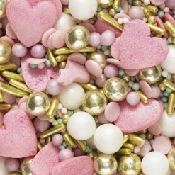 Panduro Hobby Strösselmix 40g Unicorn – ljust, guldigt och rosa hjärtan i en sagolik enhörnings-mix | Strössel
