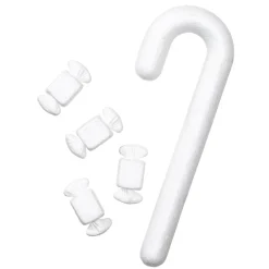 Panduro Hobby Styrolit julmix, stommar för julpyssel – polkakäpp L. 33 cm, kolor L. 7,5 cm