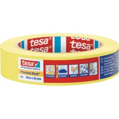 tesa Precision Mask 4334 maskeringstejp målartejp precision 50 meter, 25 mm bredd | Maskeringstejp