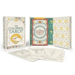 Oklassificerat The Coloring Tarot av Sarah Lyons – färglägg 78 tarot-kort + 122-sidig guide | Målarböcker För Vuxna