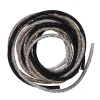 Panduro Jewellery Tjock skimrande nylonrem fylld med strass – guld, silver, svart. 3×120 cm Ø5 mm