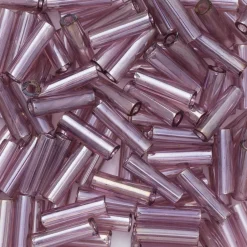 TOHO Beads Japan TOHO-pärlor bugle, avlånga glaspärlor 6 mm grå
