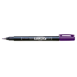 Tombow Brush Fudenosuke Hard Tip, hård penselspetspenna med lila tusch | Tuschpennor & Markers